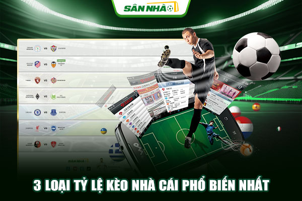 3 loại tỷ lệ kèo nhà cái phổ biến nhất